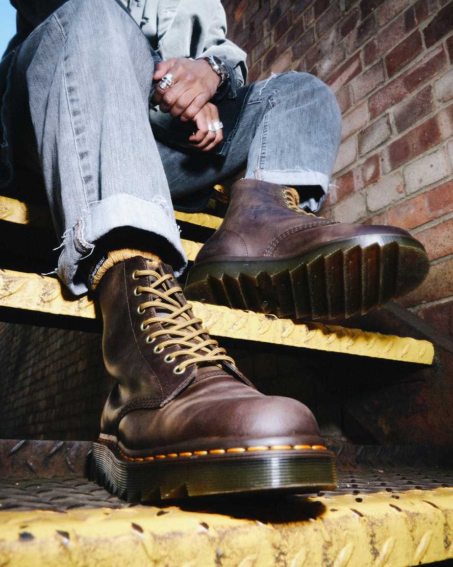 brown dr martens 1460 pascal ziggy mens casual boots