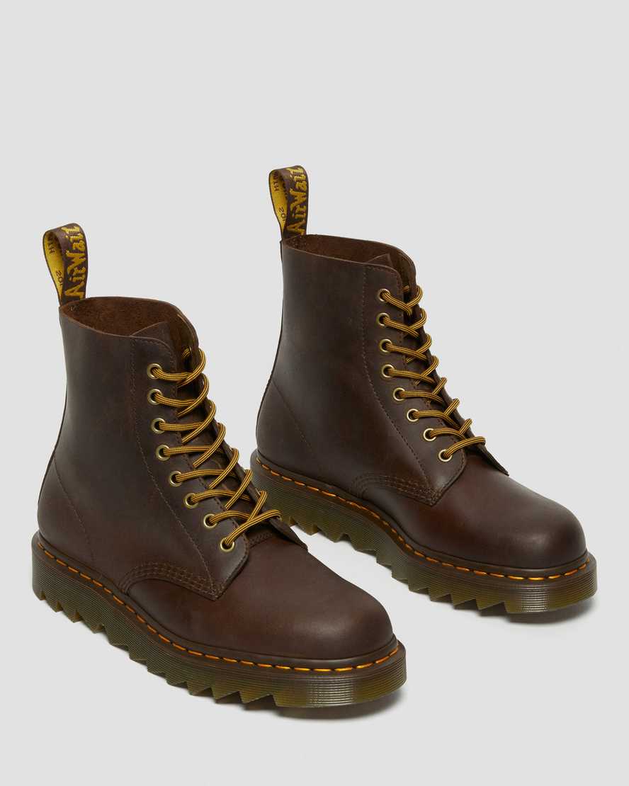 brown dr martens 1460 pascal ziggy mens casual boots