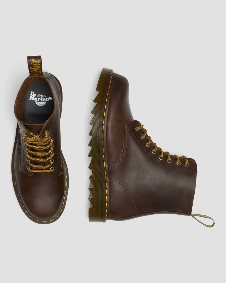 brown dr martens 1460 pascal ziggy mens casual boots