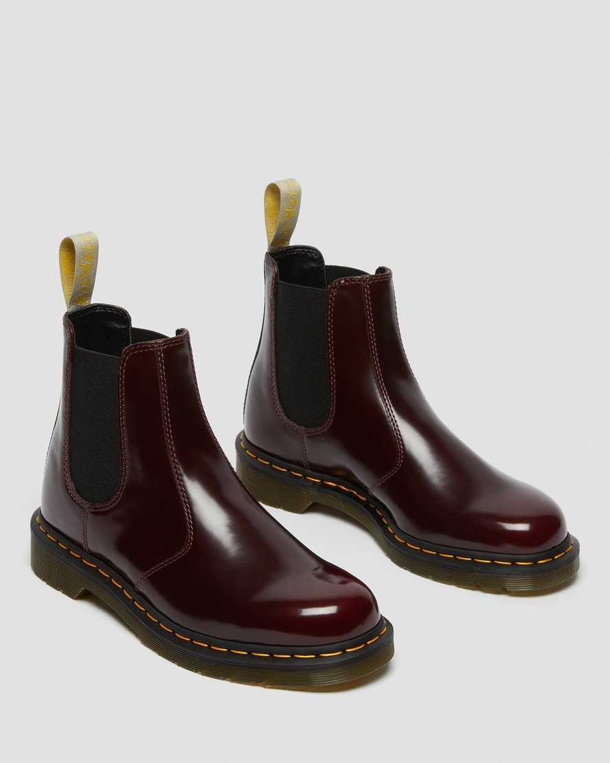 red dr martens 2976 mens chelsea boots