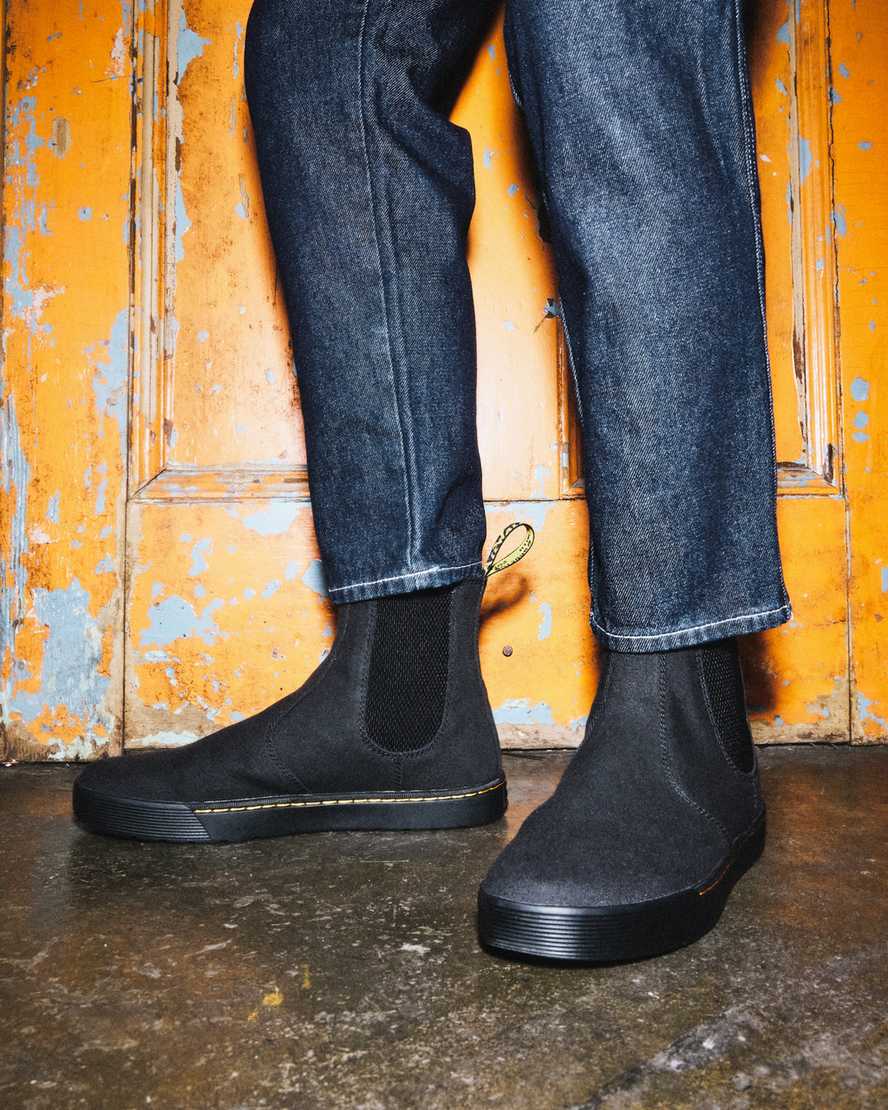 black dr martens tempesta casual mens chelsea boots