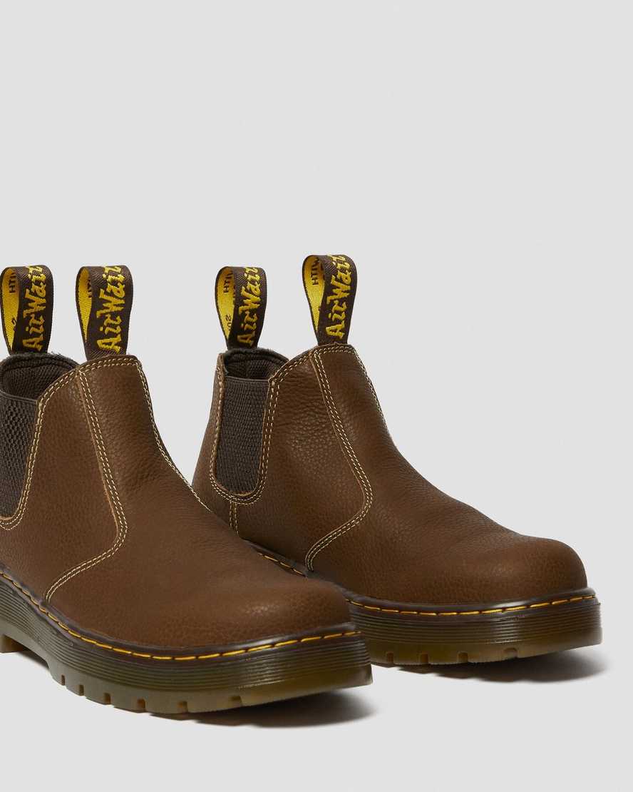 brown dr martens hardie work mens chelsea boots