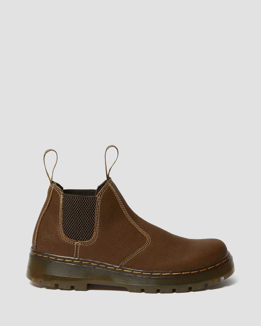 brown dr martens hardie work mens chelsea boots