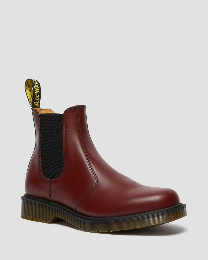 red dr martens 2976 smooth mens chelsea boots