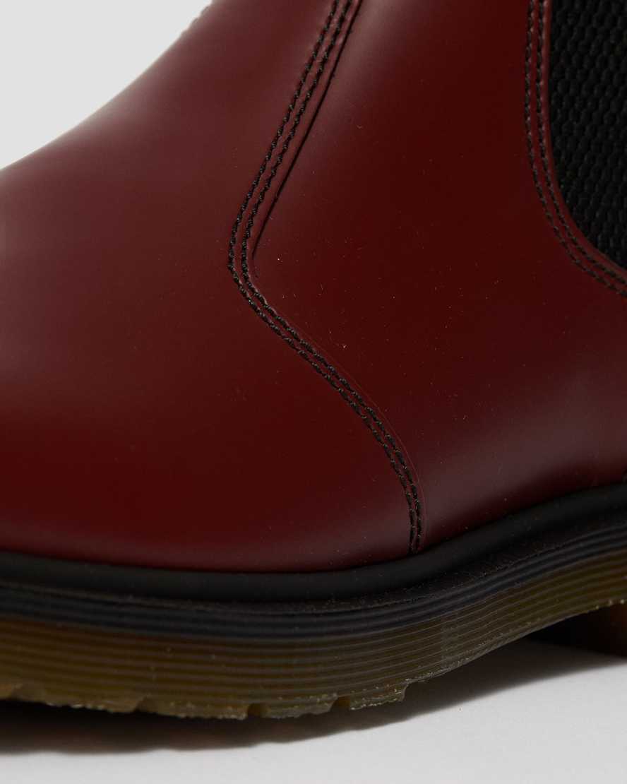 red dr martens 2976 smooth mens chelsea boots