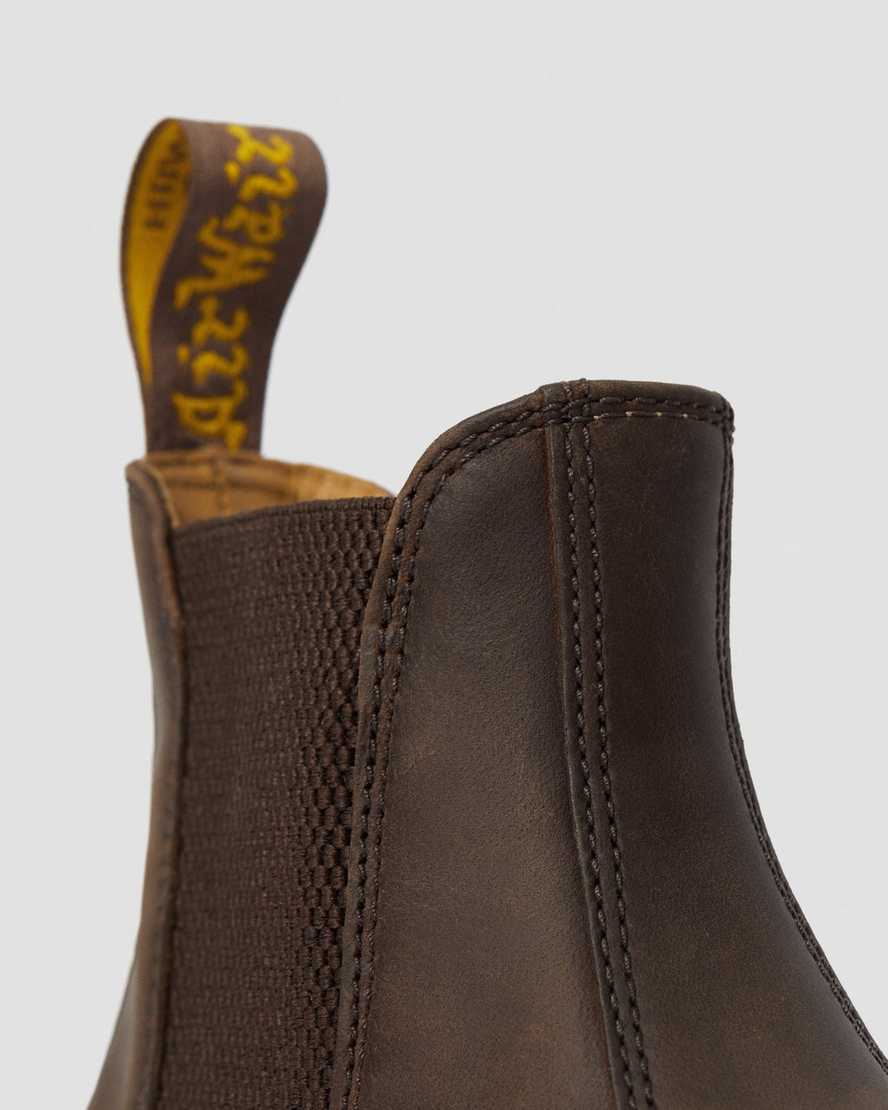 brown dr martens 2976 crazy horse mens chelsea boots