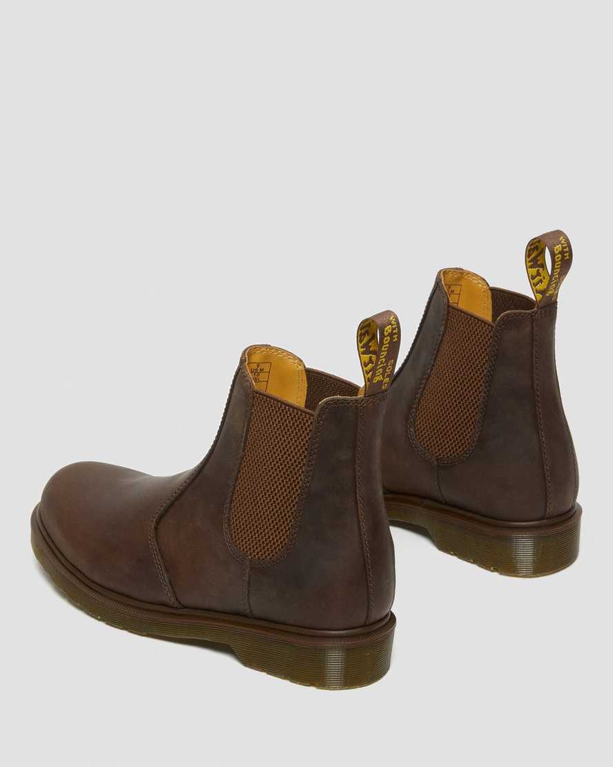 brown dr martens 2976 crazy horse mens chelsea boots