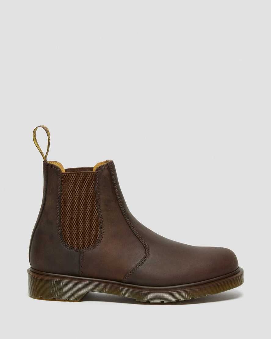 brown dr martens 2976 crazy horse mens chelsea boots