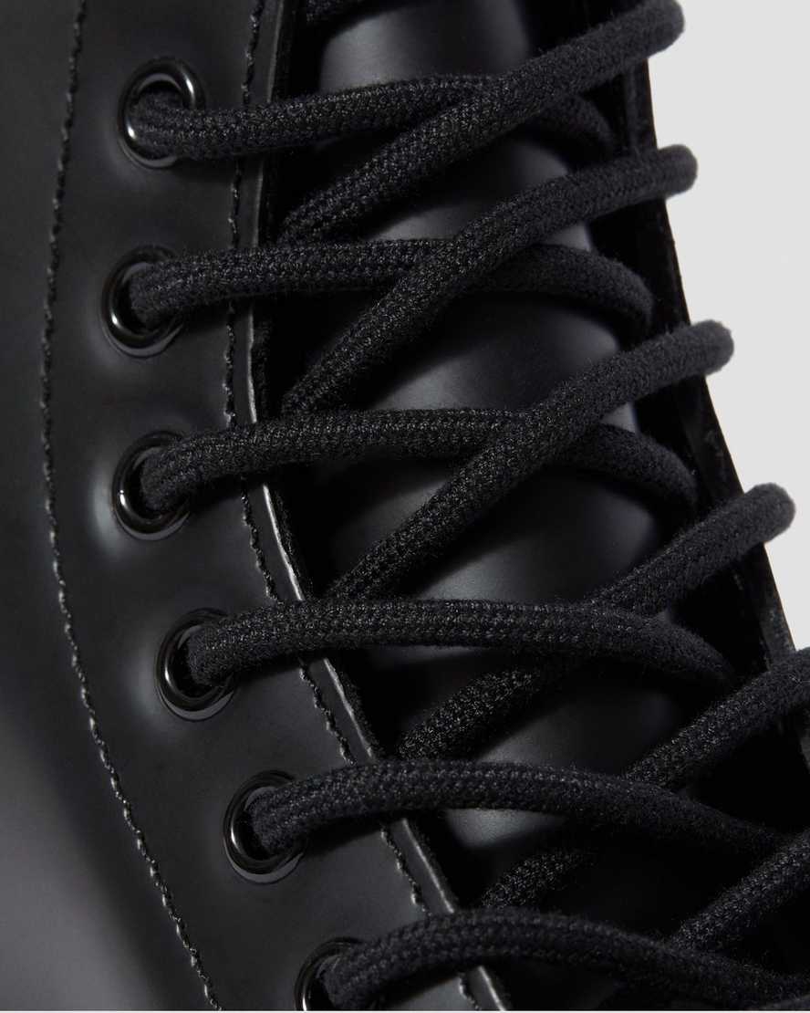 black dr martens 1460 mono smooth mens lace up boots