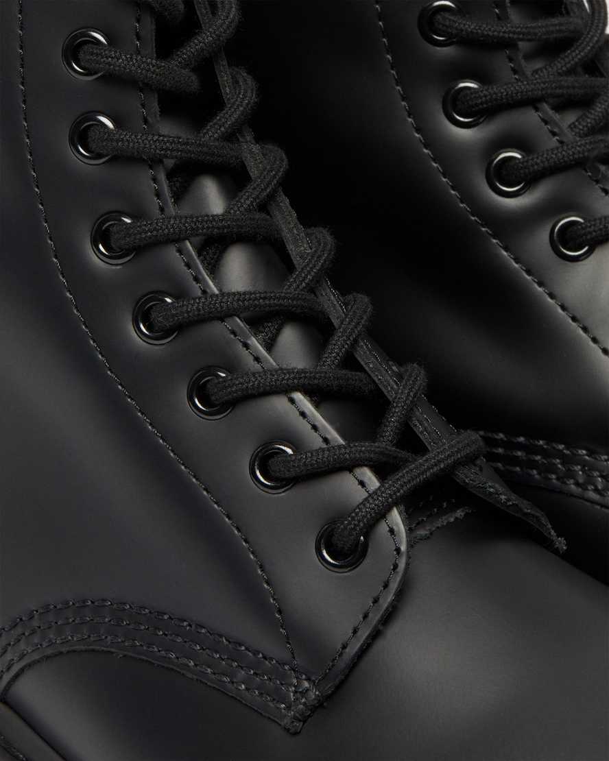 black dr martens 1460 mono smooth mens lace up boots