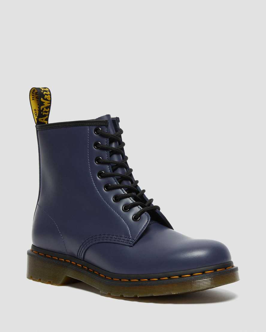 blue dr martens 1460 smooth mens lace up boots