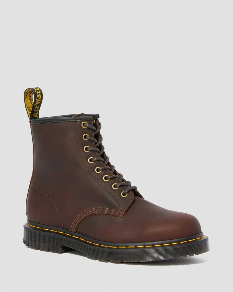 dark brown dr martens 1460 dms wintergrip mens lace up boots