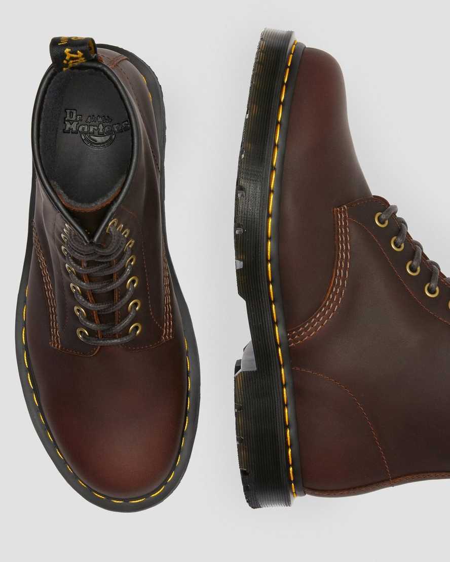 dark brown dr martens 1460 dms wintergrip mens lace up boots