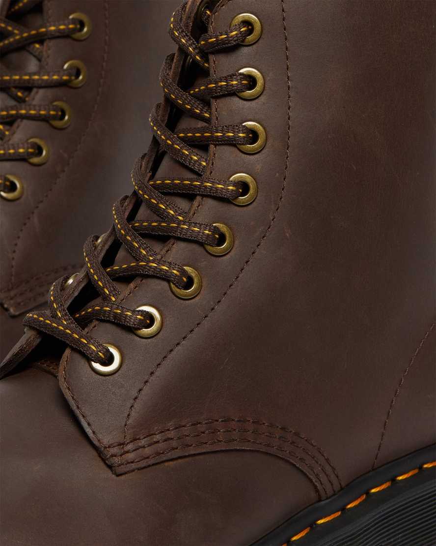 dark brown dr martens 1460 pascal mens lace up boots