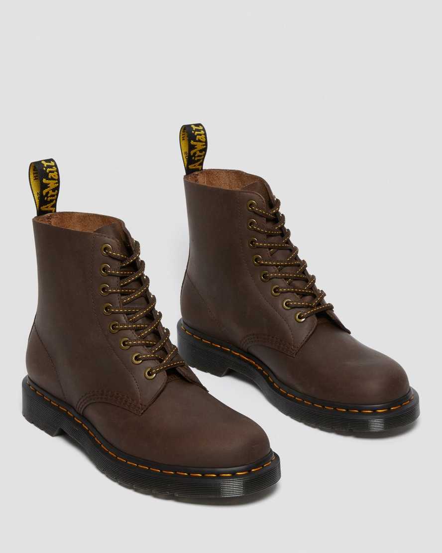 dark brown dr martens 1460 pascal mens lace up boots