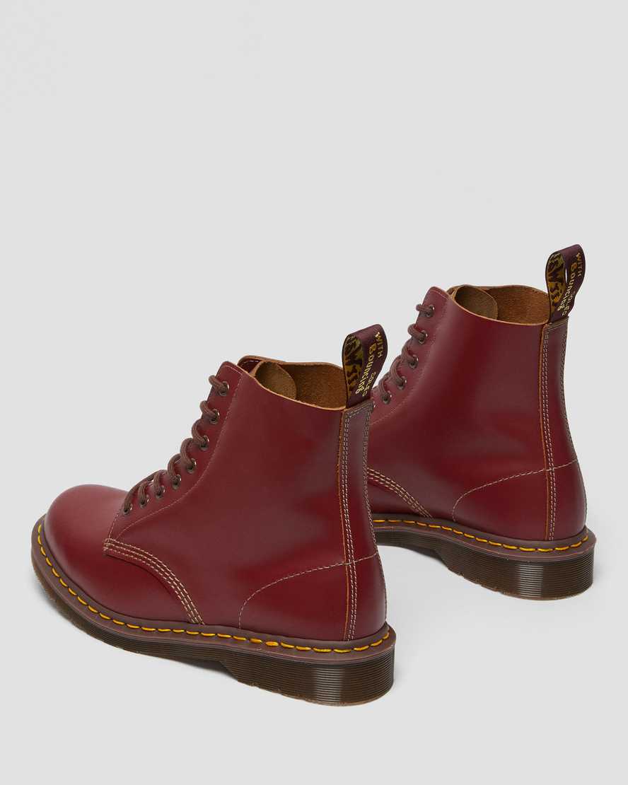 red dr martens 1460 vintage made in england mens lace up boots