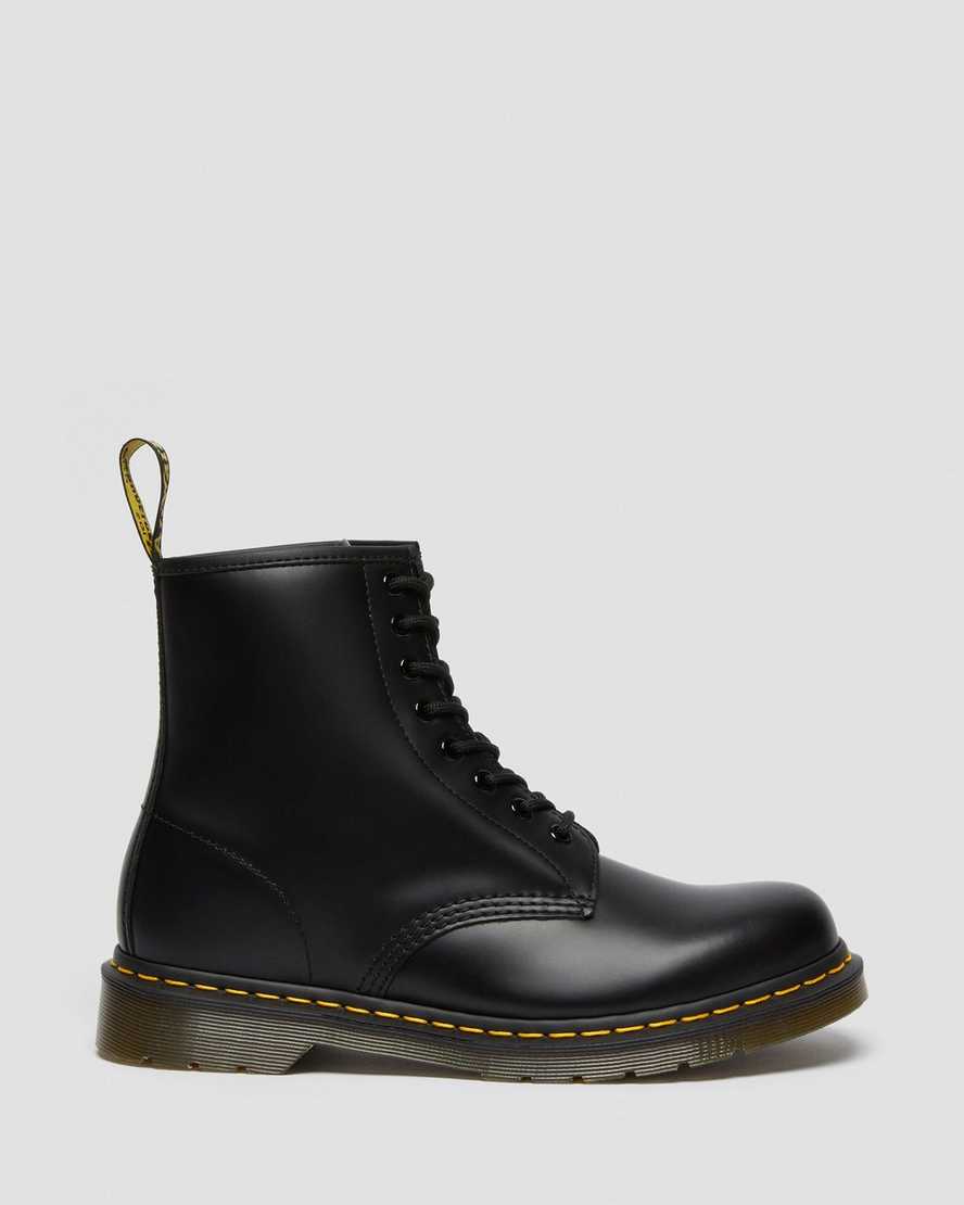 black dr martens 1460 smooth mens lace up boots