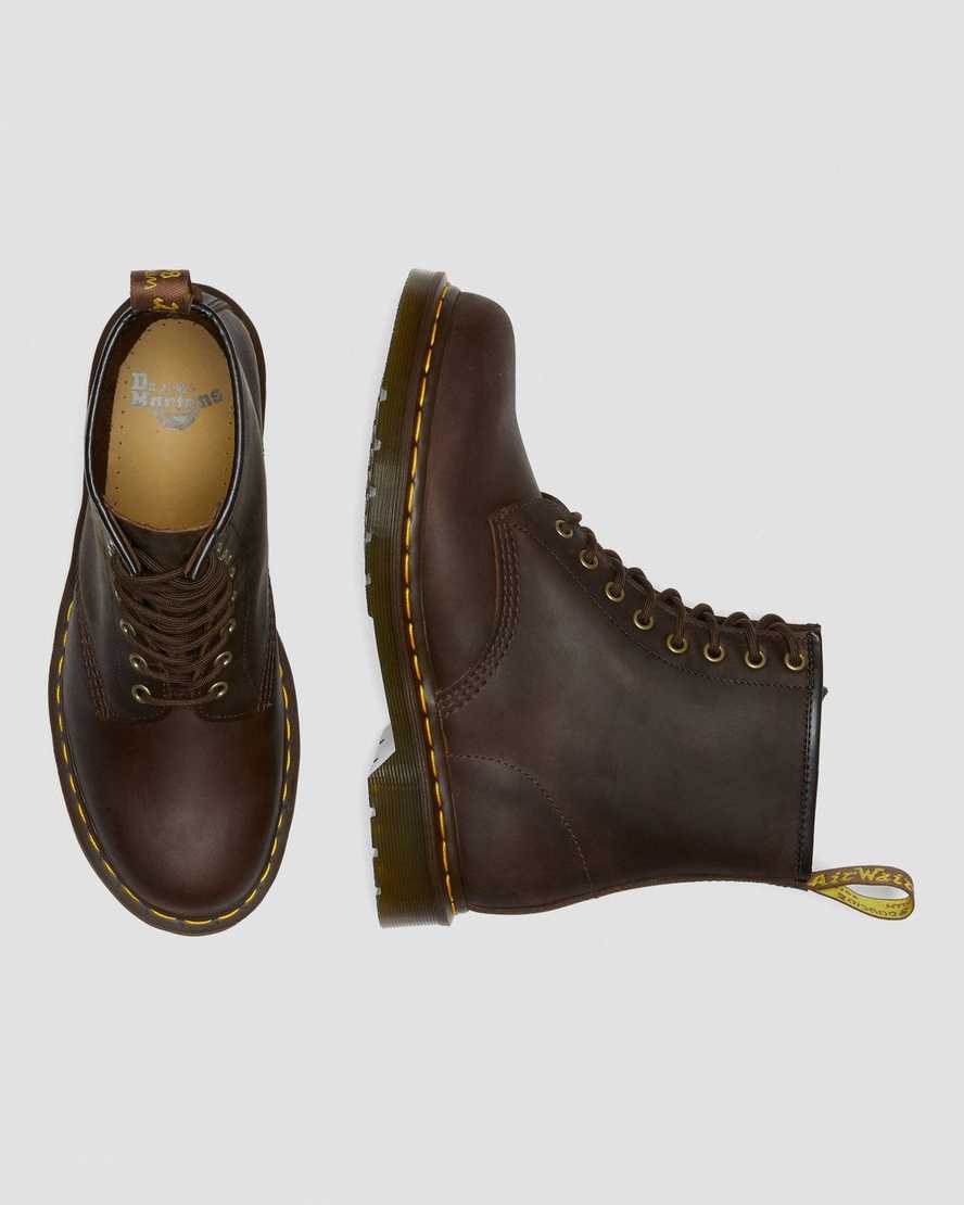 brown dr martens 1460 crazy horse mens lace up boots
