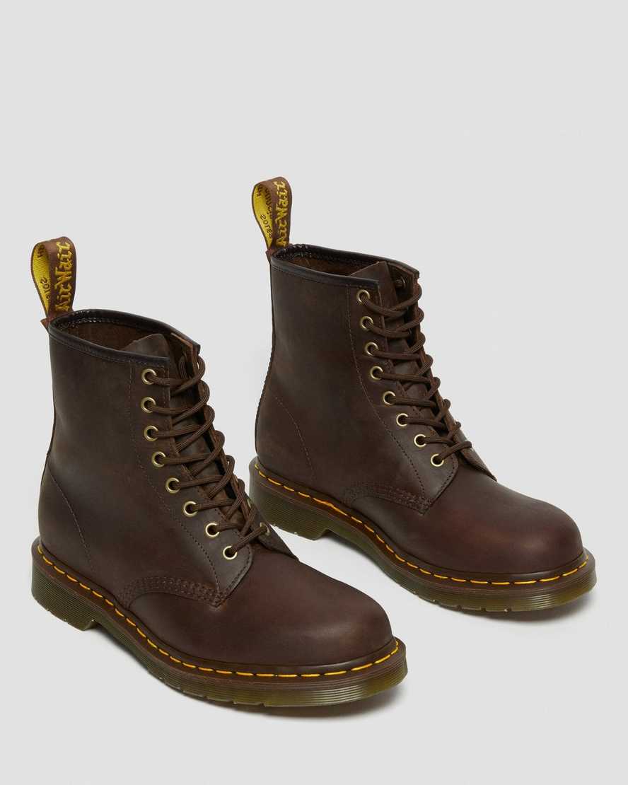 brown dr martens 1460 crazy horse mens lace up boots