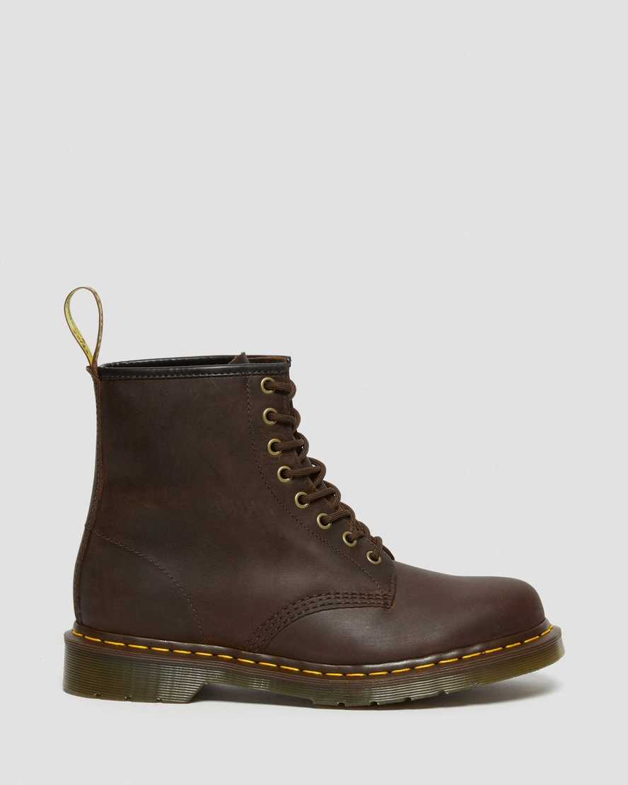brown dr martens 1460 crazy horse mens lace up boots