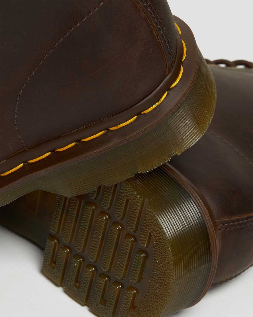 brown dr martens 1460 crazy horse mens lace up boots