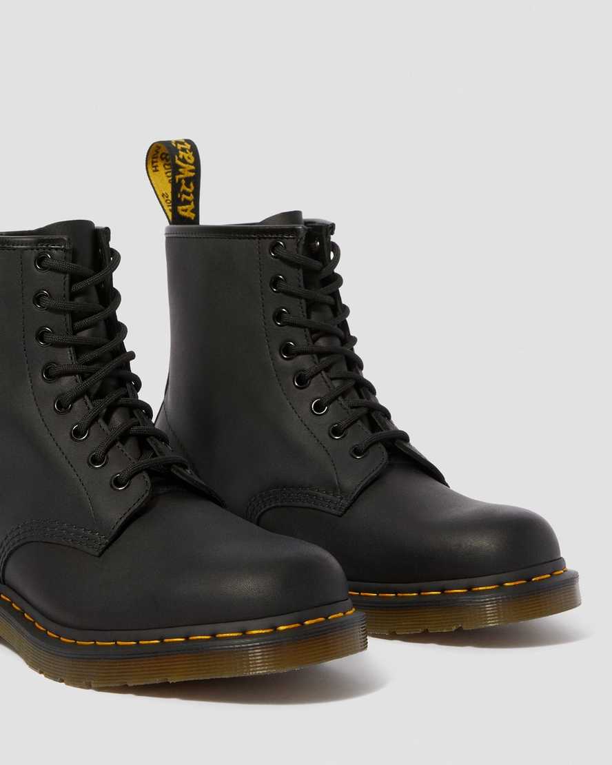 black dr martens 1460 greasy mens lace up boots