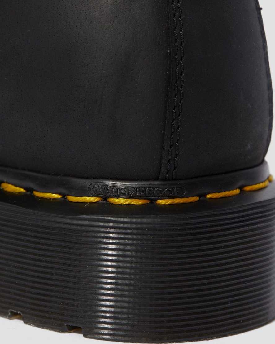 black dr martens 1460 waterproof mens lace up boots