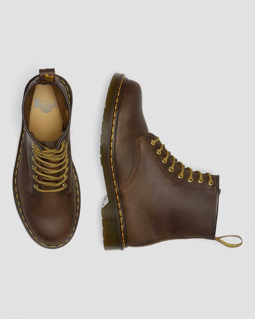 brown dr martens 1460 crazy horse mens lace up boots