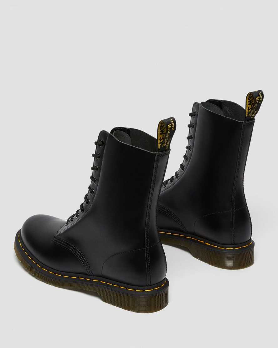 black dr martens 1490 smooth mens mid calf boots
