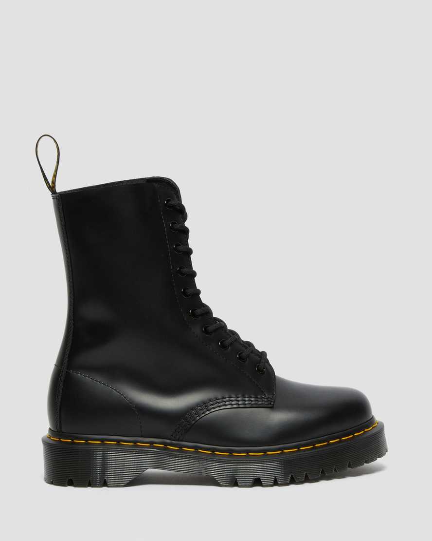 black dr martens 1490 bex smooth mens mid calf boots