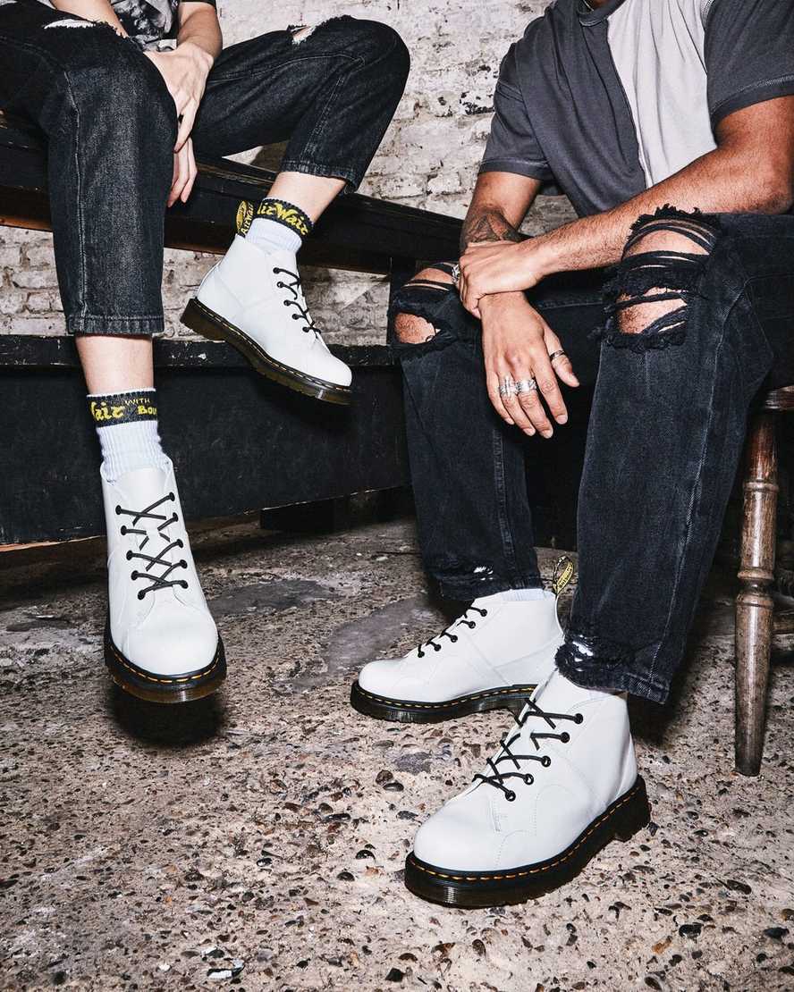 white dr martens church smooth mens monkey boots