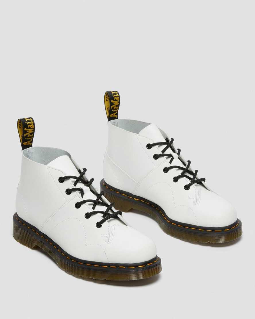 white dr martens church smooth mens monkey boots