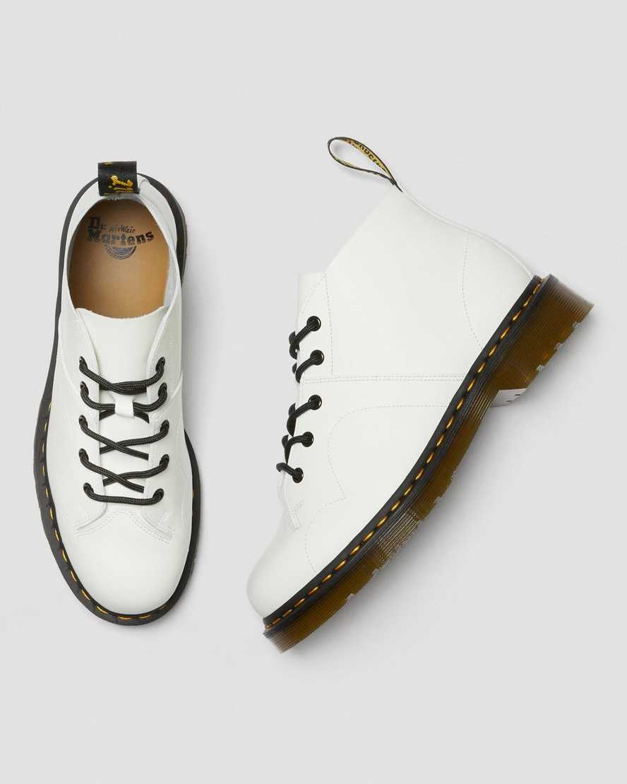 white dr martens church smooth mens monkey boots