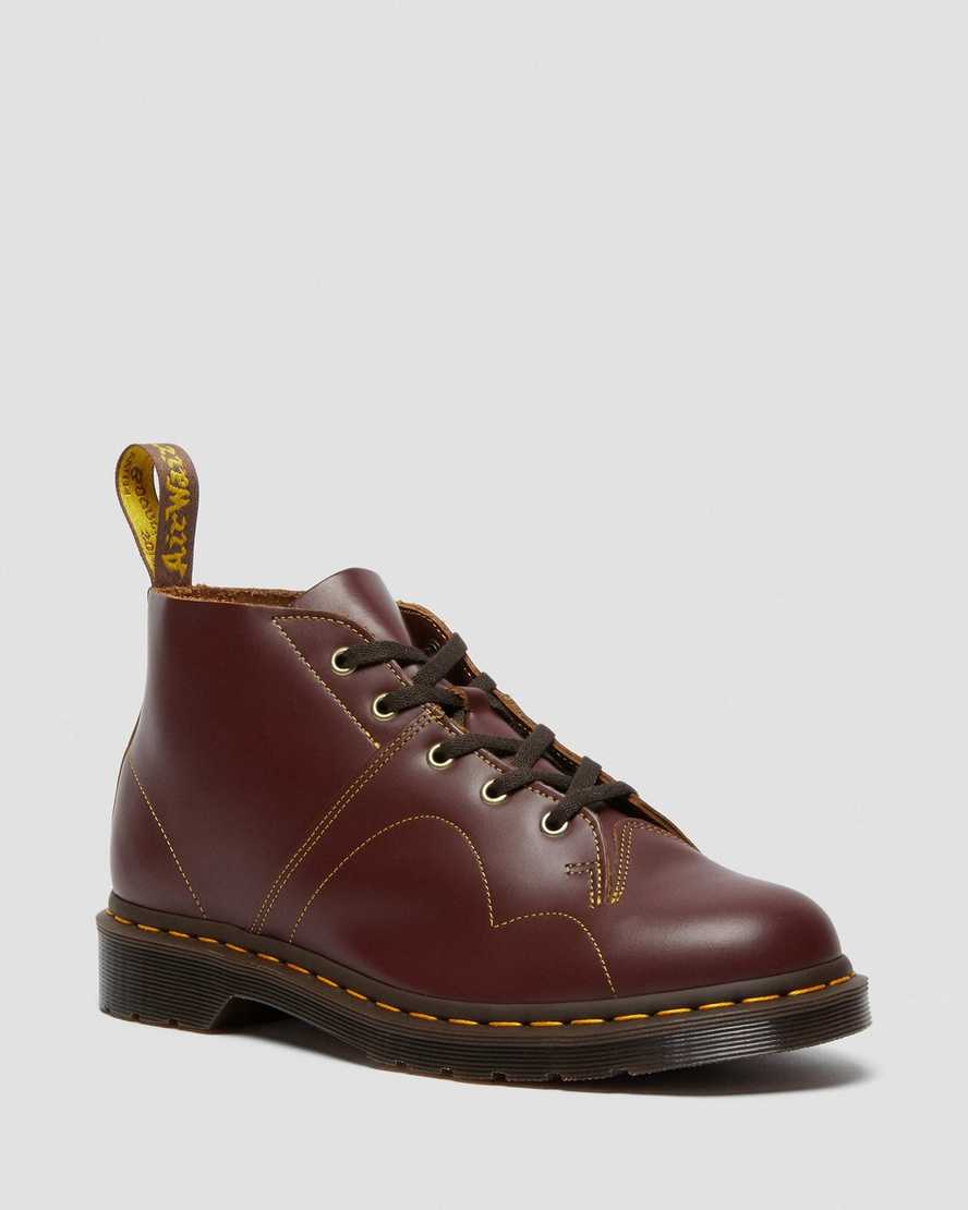 burgundy dr martens church vintage mens monkey boots