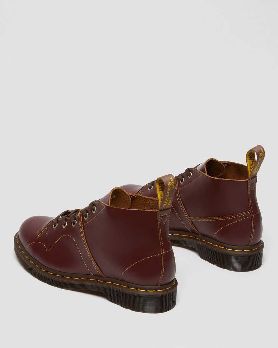 burgundy dr martens church vintage mens monkey boots