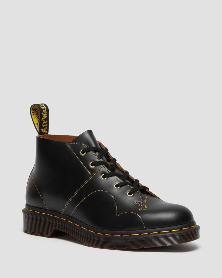 black dr martens church vintage mens monkey boots