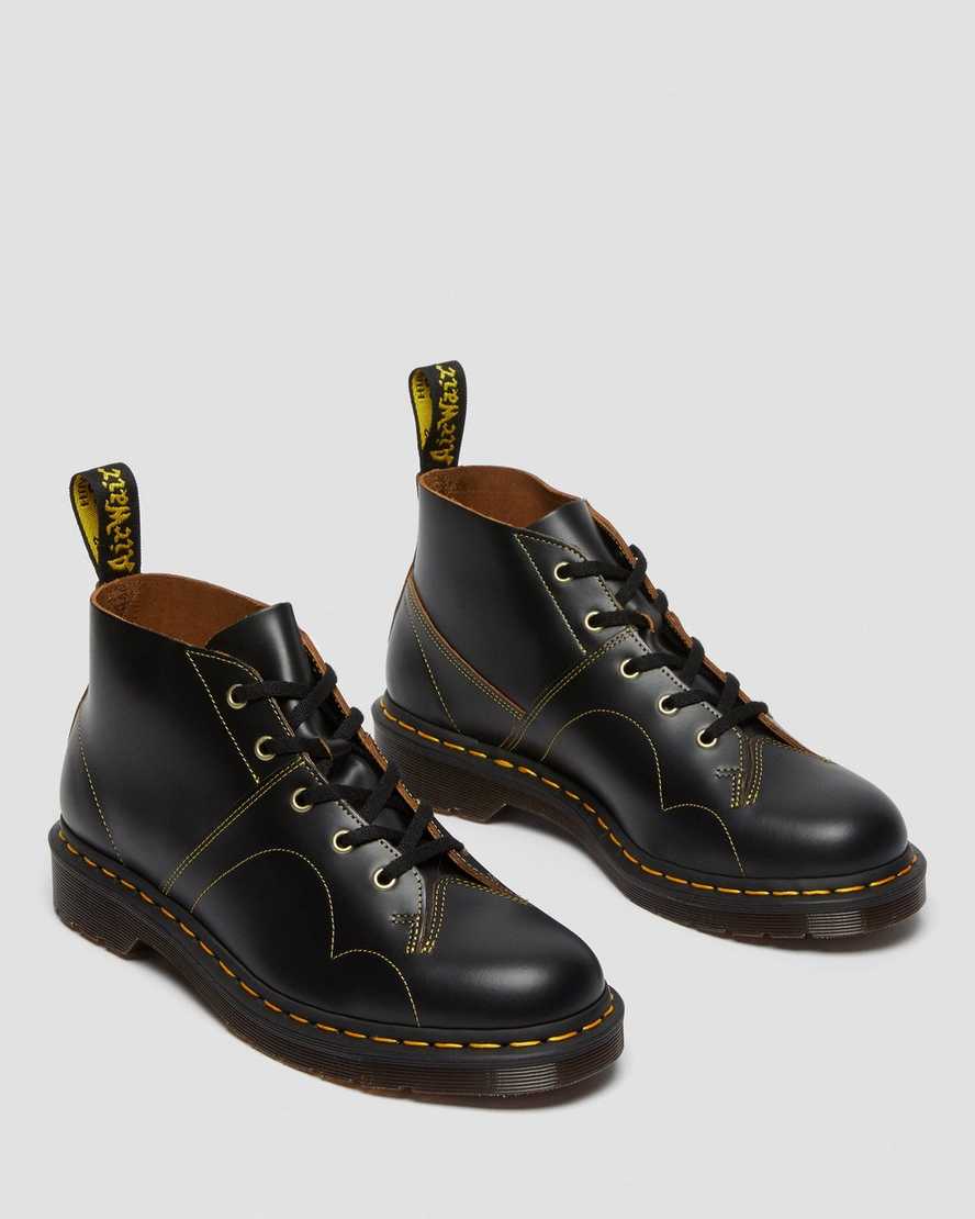 black dr martens church vintage mens monkey boots