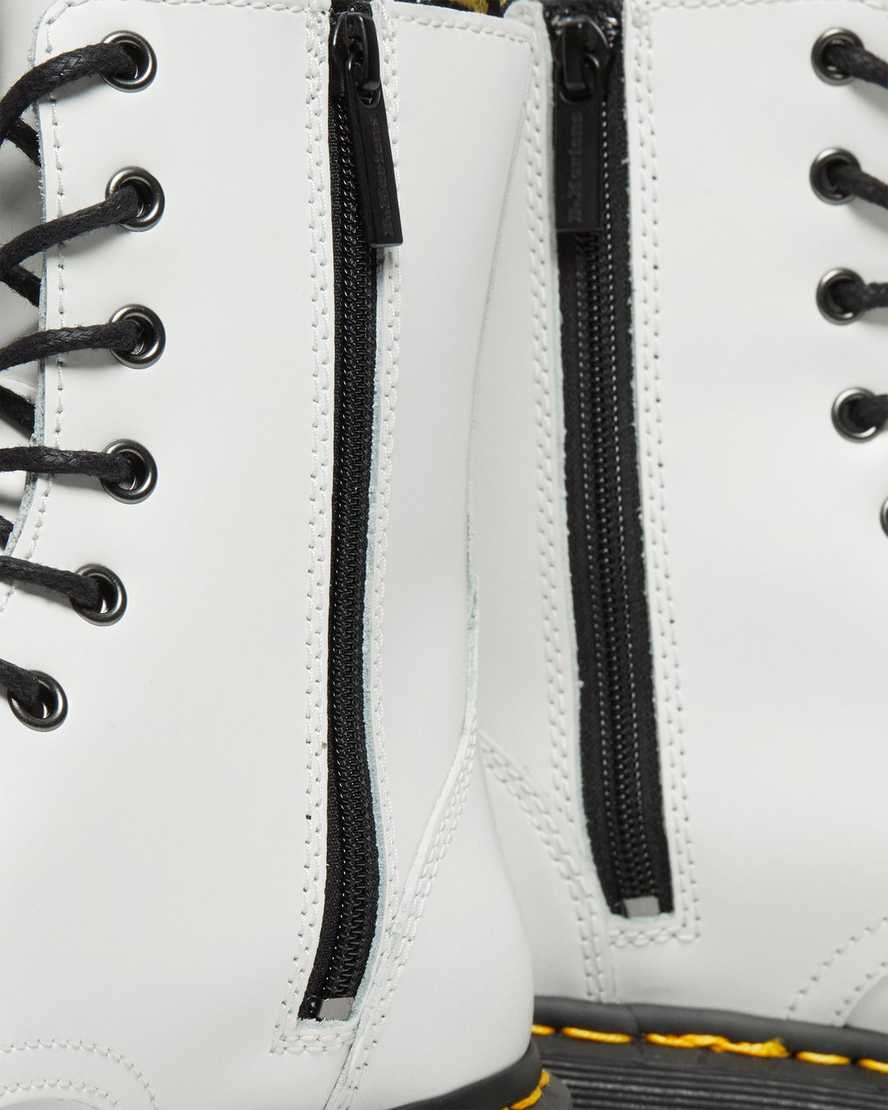 white dr martens jadon smooth mens platform boots