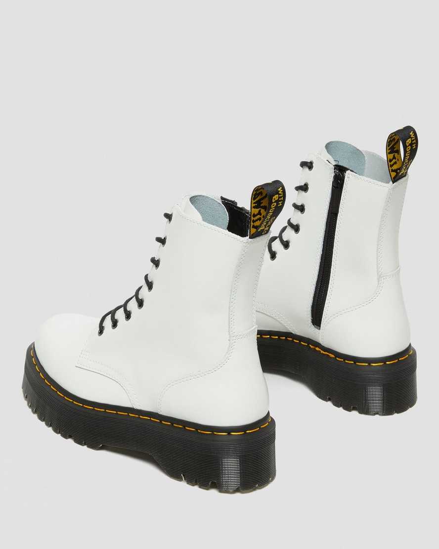 white dr martens jadon smooth mens platform boots