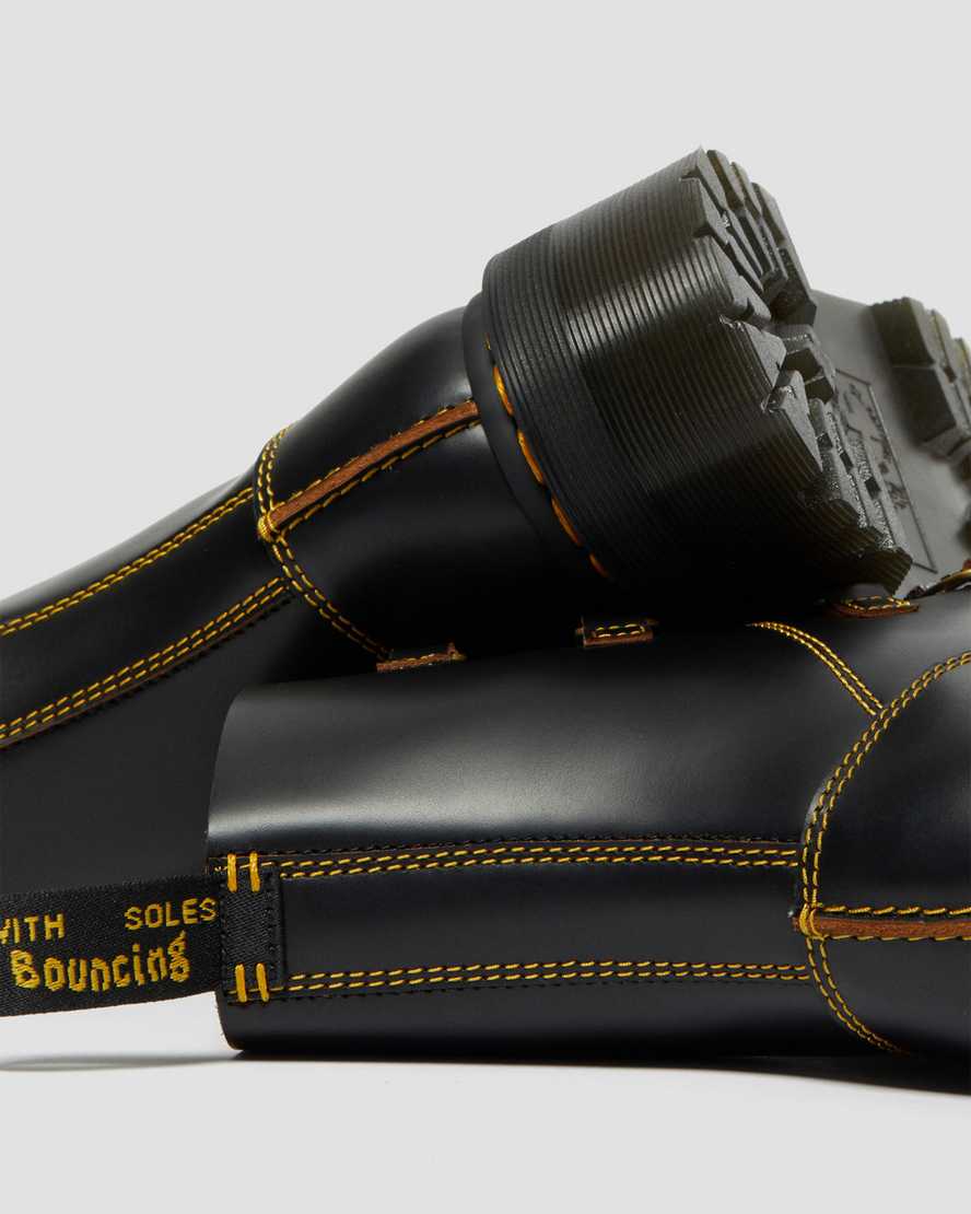 black dr martens collier double laced mens platform boots