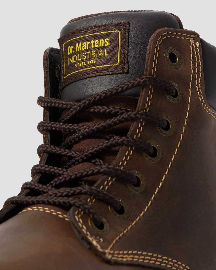 dark brown dr martens winch extra wide mens work boots