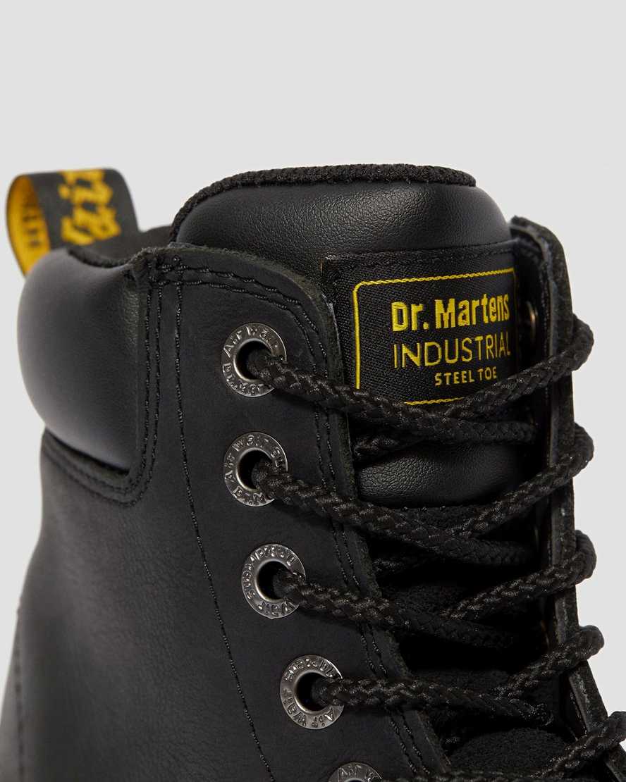 black dr martens winch extra wide mens work boots