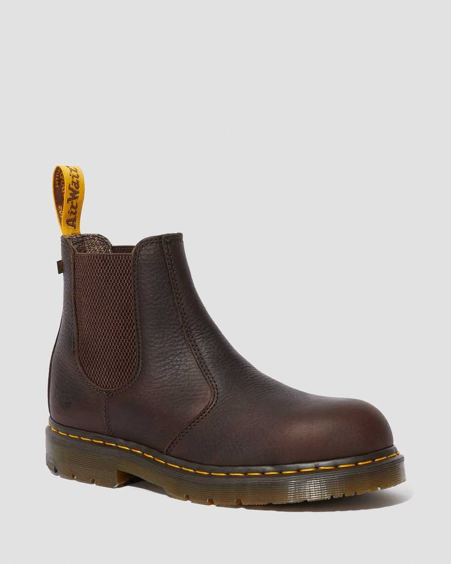 brown dr martens fellside chelsea mens work boots
