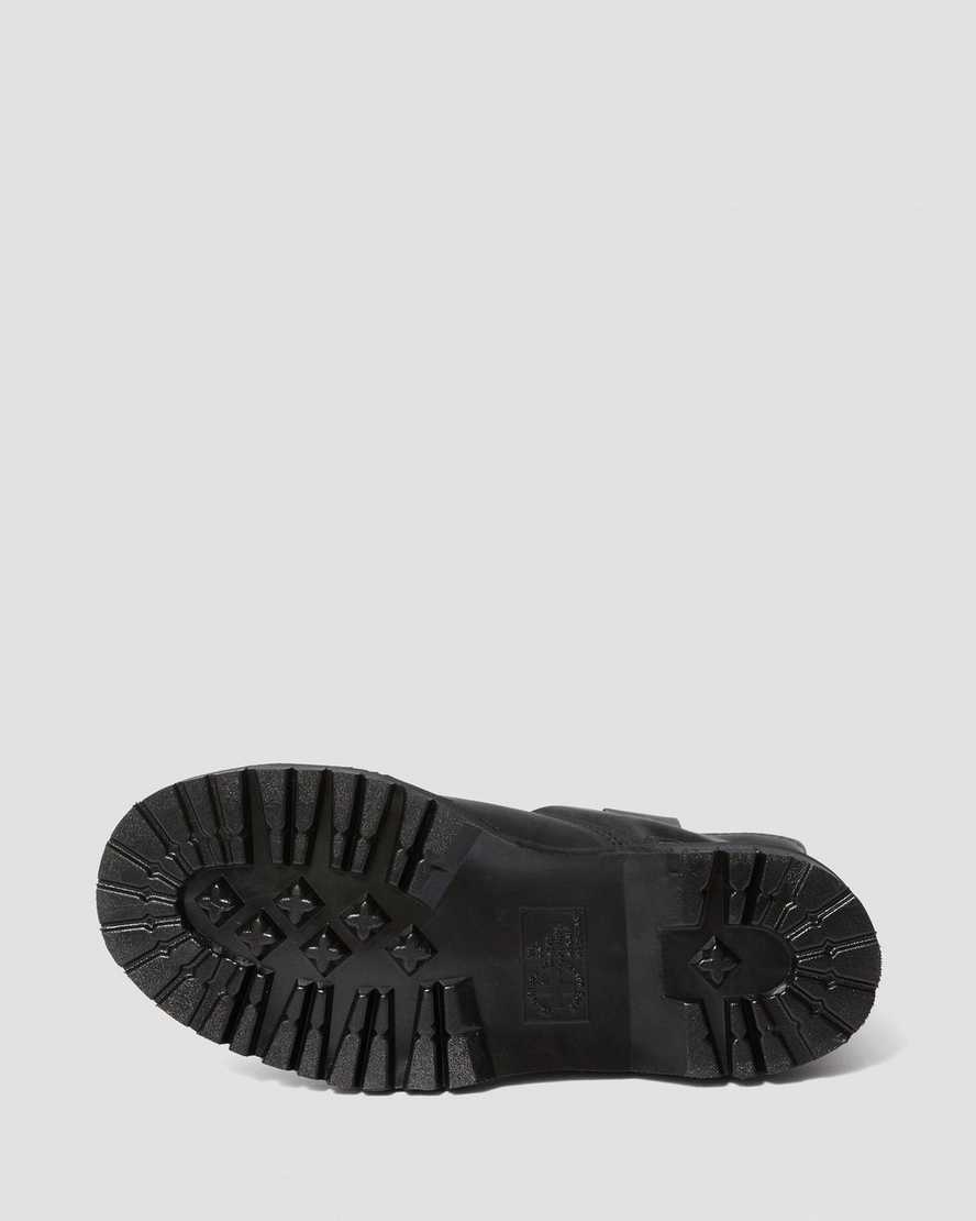 black dr martens 2295 extra wide greasy slip on mens work boots