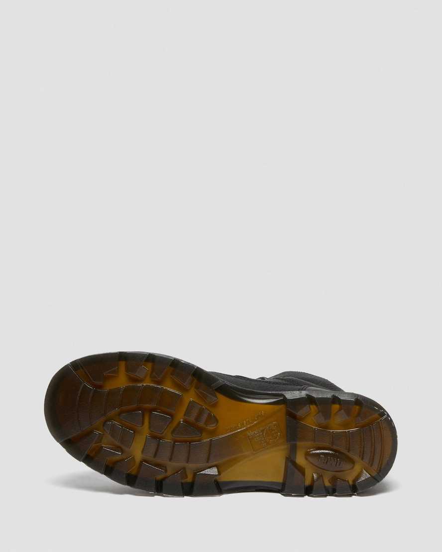 black dr martens ironbridge grizzly steel toe mens work boots