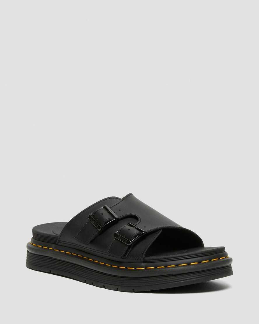 black dr martens dax mens slide sandals