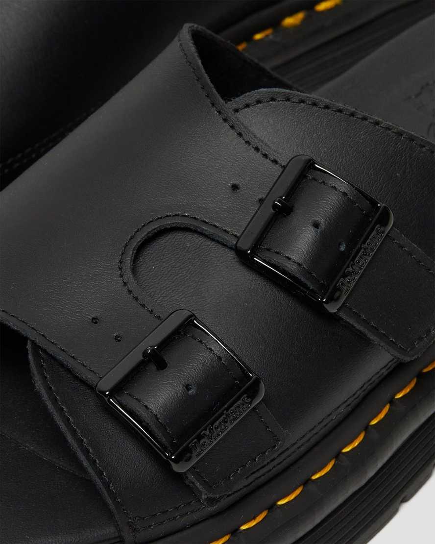 black dr martens dax mens slide sandals
