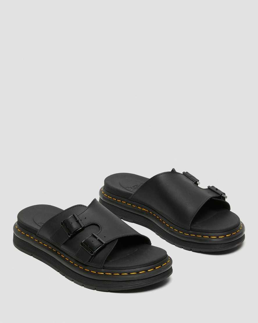 black dr martens dax mens slide sandals