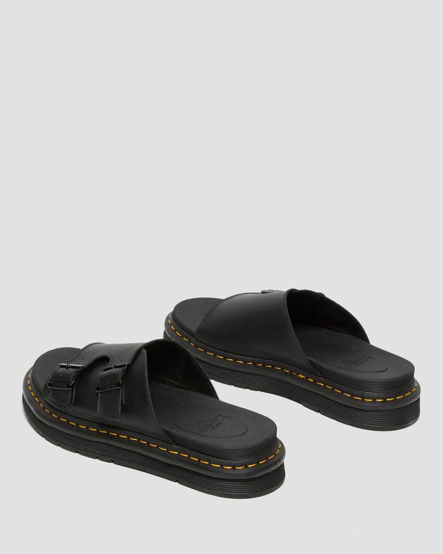 black dr martens dax mens slide sandals