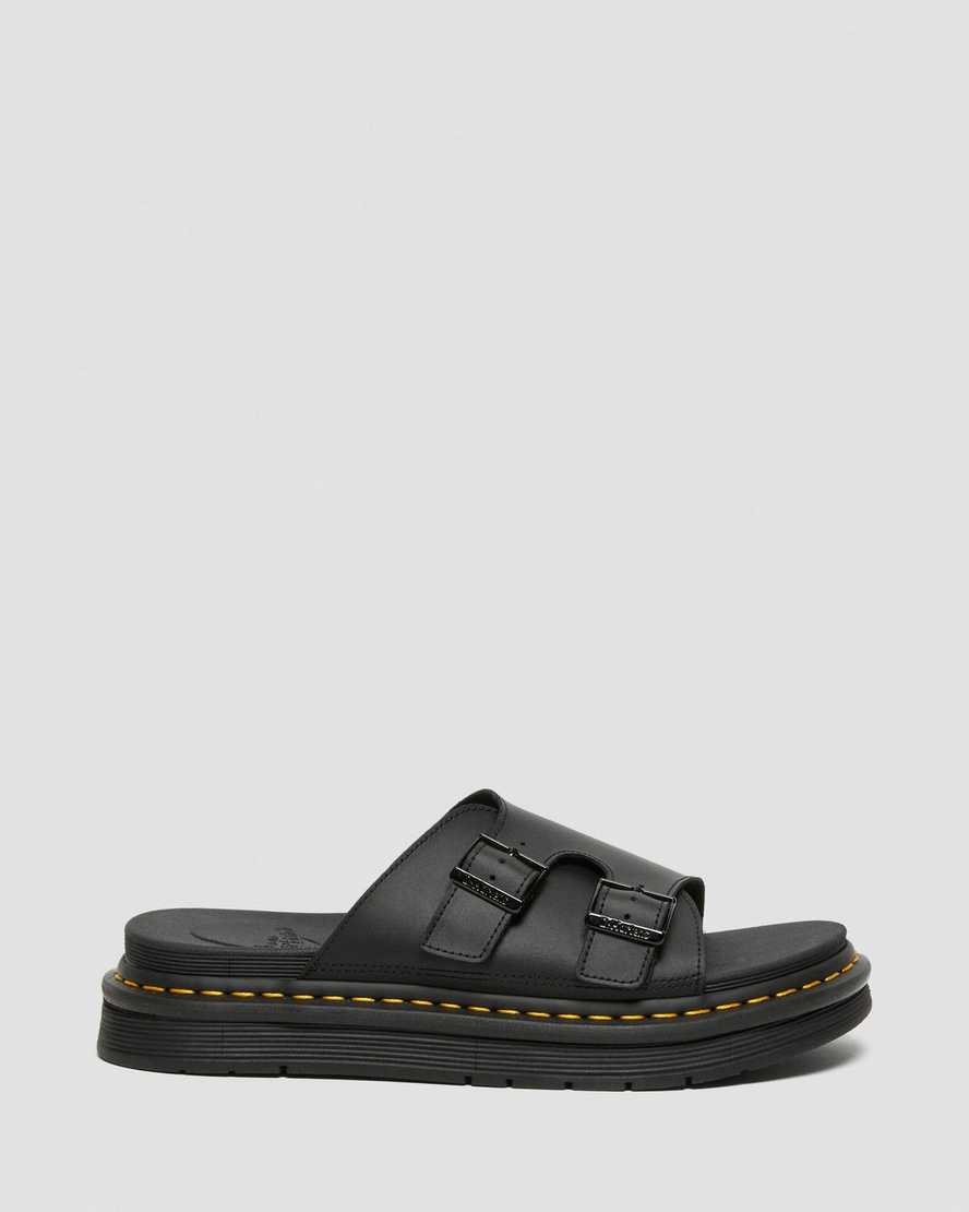 black dr martens dax mens slide sandals